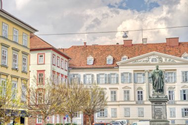 Graz, Austria : April 2022 : Historical center in springtime