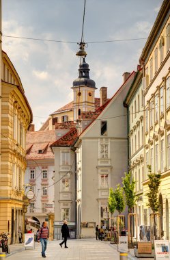 Graz, Austria : April 2022 : Historical center in springtime