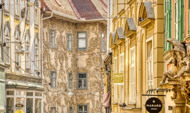 Graz, Austria : April 2022 : Historical center in springtime