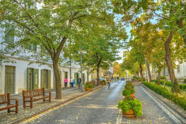 Balatonfured, Hungary - October 2021 : Historical resort in autumn