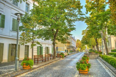 Balatonfured, Hungary - October 2021 : Historical resort in autumn