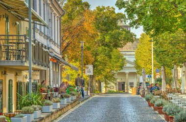 Balatonfured, Hungary - October 2021 : Historical resort in autumn