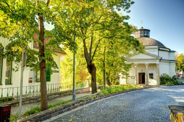Balatonfured, Hungary - October 2021 : Historical resort in autumn