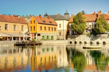 Tihany, Hungary - October 2021 : Picturesque village on Lake Balaton in sunny weather