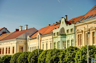 Tihany, Hungary - October 2021 : Picturesque village on Lake Balaton in sunny weather