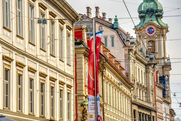 Graz Austria April 2022 Historical Center Springtime — Foto Stock