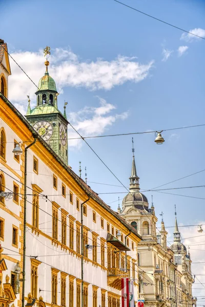 Graz Austria April 2022 Historical Center Springtime — стокове фото