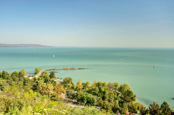 Tihany Hungary October 2021 Picturesque Village Lake Balaton Sunny Weather — Stock Fotó