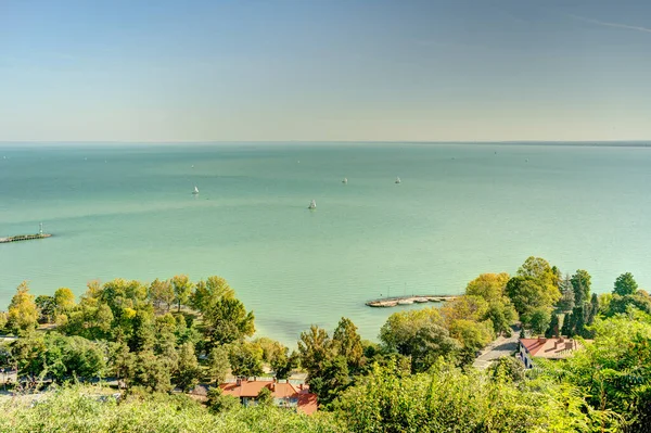 Tihany Hungary October 2021 Picturesque Village Lake Balaton Sunny Weather — Foto de Stock