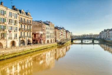 Bayonne, France - December 2020: Historical center at Christmas