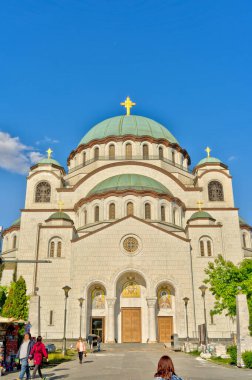 Belgrade, Serbia - May 2021 : Church of Saint Sava in summertime