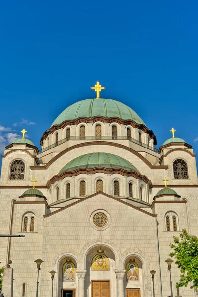 Belgrade Serbia May 2021 Church Saint Sava Summertime — Stockfoto