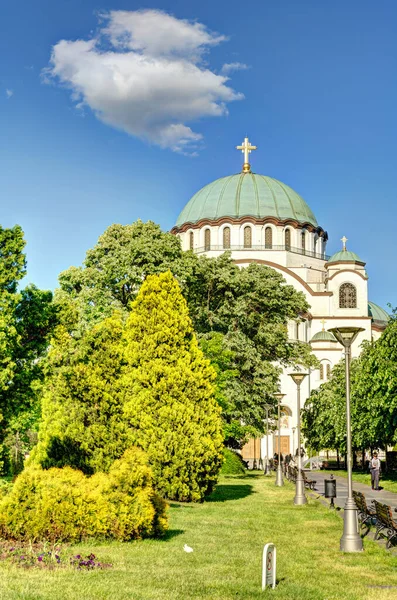 Belgrade Serbia May 2021 Church Saint Sava Summertime — Foto de Stock