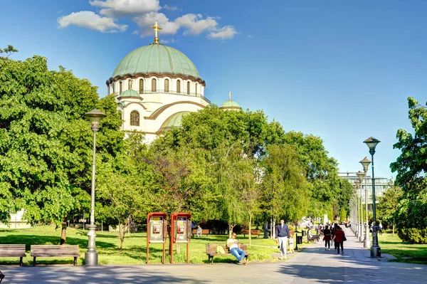 Belgrade Serbia May 2021 Church Saint Sava Summertime — 스톡 사진