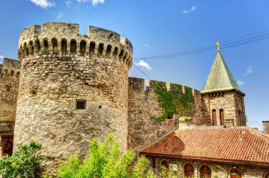 Belgrade, Serbia - May 2021 : Kalemegdan fortress in sunny weather         