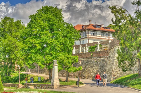 Белград Сербия Май 2021 Года Калемегданская Крепость Солнечную Погоду — стоковое фото