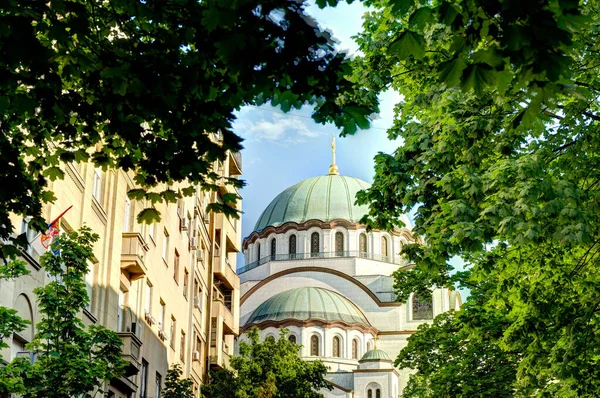Belgrade Serbia May 2021 Church Saint Sava Summertime — Photo