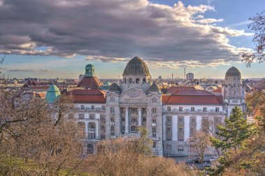 Budapest, Hungary - February 2021: Historical city center in sunny weather