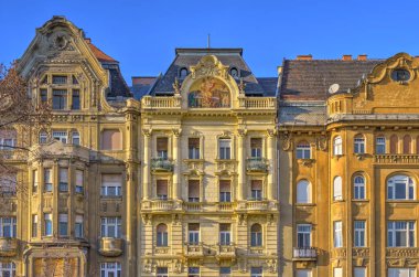 Budapest, Hungary - February 2021: Historical city center in sunny weather