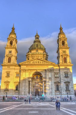 Budapest, Hungary - February 2021: Historical city center in sunny weather