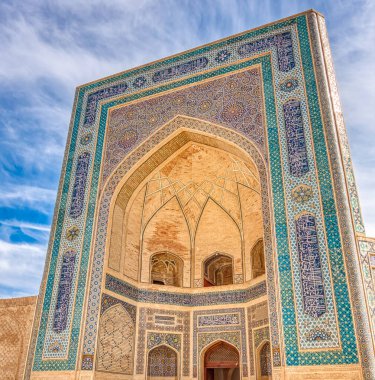 Bukhara, Uzbekistan - October 2019 : Poi Kalyan in sunny weather