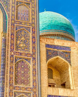 Bukhara, Uzbekistan - October 2019 : Poi Kalyan in sunny weather