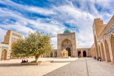 Bukhara, Uzbekistan - October 2019 : Kalon Mosque in sunny weather