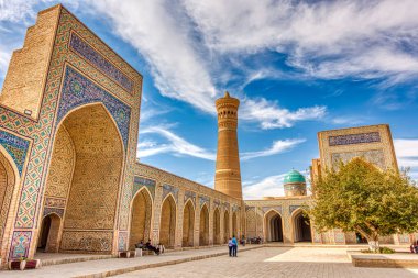 Bukhara, Uzbekistan - October 2019 : Kalon Mosque in sunny weather