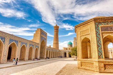 Bukhara, Uzbekistan - October 2019 : Kalon Mosque in sunny weather
