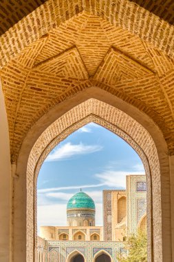 Bukhara, Uzbekistan - October 2019 : Kalon Mosque in sunny weather