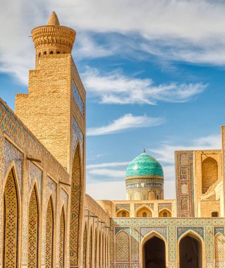 Bukhara, Uzbekistan - October 2019 : Kalon Mosque in sunny weather