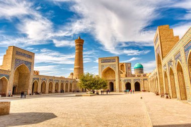 Bukhara, Uzbekistan - October 2019 : Kalon Mosque in sunny weather