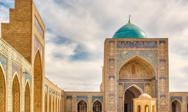 Bukhara, Uzbekistan - October 2019 : Kalon Mosque in sunny weather
