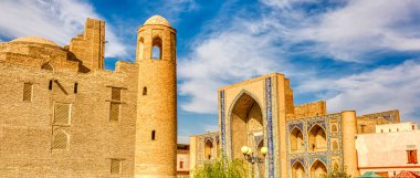 Bukhara, Uzbekistan - October 2019 : Historical center in sunny weather