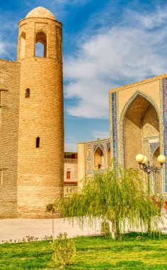 Bukhara, Uzbekistan - October 2019 : Historical center in sunny weather