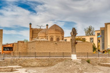 Bukhara, Uzbekistan - October 2019 : Old town and bazaar in sunny weather,