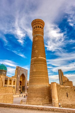 Bukhara, Uzbekistan - October 2019 : Kalon Mosque in sunny weather