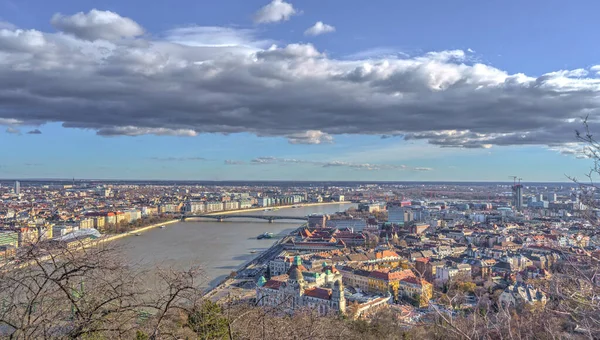 Budapest Hungary December 2019 Historical Center City Danube River — Foto de Stock