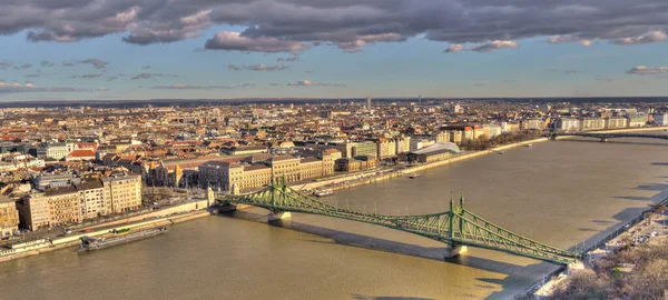 Budapest Hungary December 2019 Historical Center City Danube River — Stock fotografie