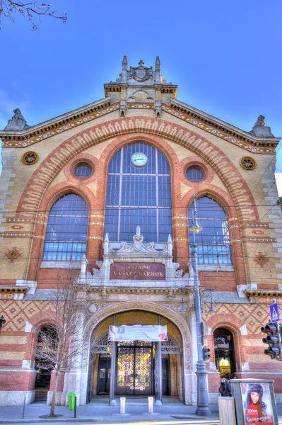 Budapest Hungary February 2021 Great Market Hall Wintertime Hdr Image — Fotografia de Stock