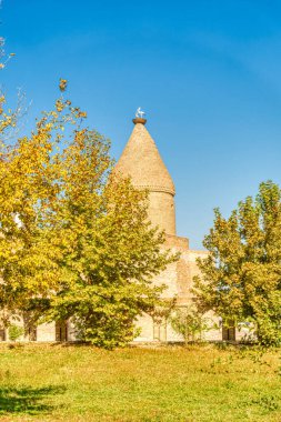Bukhara, Uzbekistan - October 2019 : Chor Bakr Necropolis in sunny weather