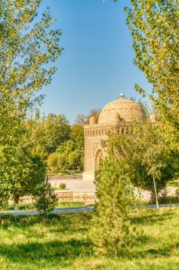 Bukhara, Uzbekistan - October 2019 : Samanids Mausoleum in sunny weather