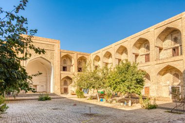 Bukhara, Uzbekistan - October 2019 : Historical center in sunny weather
