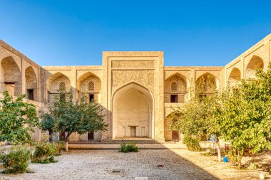 Bukhara, Uzbekistan - October 2019 : Historical center in sunny weather