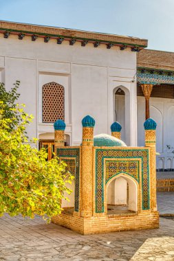 Bukhara, Uzbekistan - October 2019 : Bahauddin Naqshbandi tomb in sunny weather