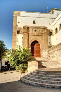 Casablanca, Morocco - November 2021 : Historical center in sunny weather, HDR 