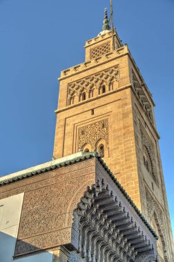 Casablanca, Morocco - November 2021 : Historical center in sunny weather, HDR 