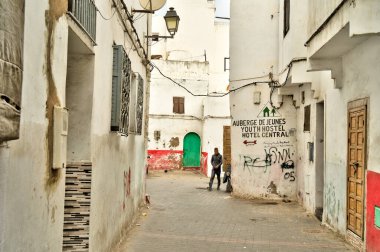 Casablanca, Morocco - November 2021 : Historical center in sunny weather, HDR 