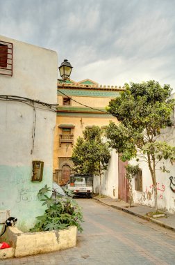 Casablanca, Morocco - November 2021 : Historical center in sunny weather, HDR 