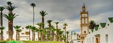 Casablanca, Morocco - November 2021 : Historical center in sunny weather, HDR 